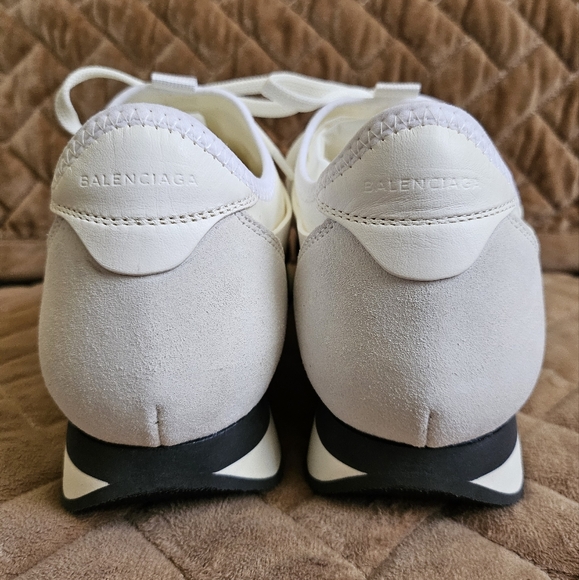 Balenciaga EU 42 US 9 UK 8 Race Runners Black White Blanc Noir Speed Track ITALY - Picture 5 of 13